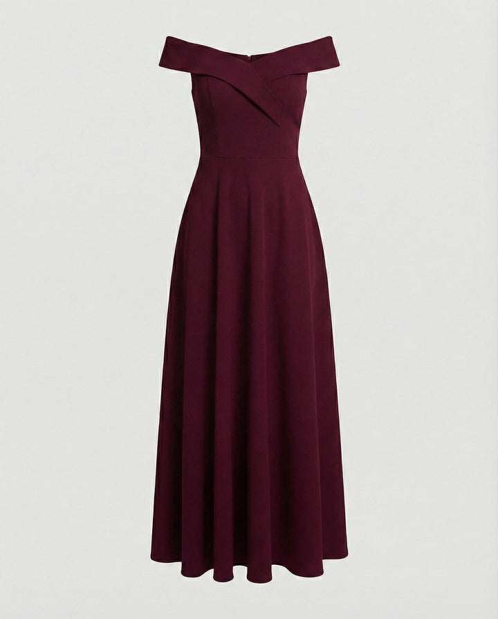 Isabella | Elegant Off Shoulder Occasion Maxi Dress