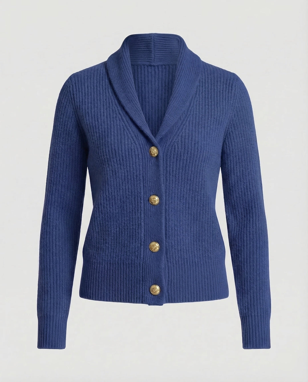 Aurora | Ribbed Shawl Collar Knit Cardigan