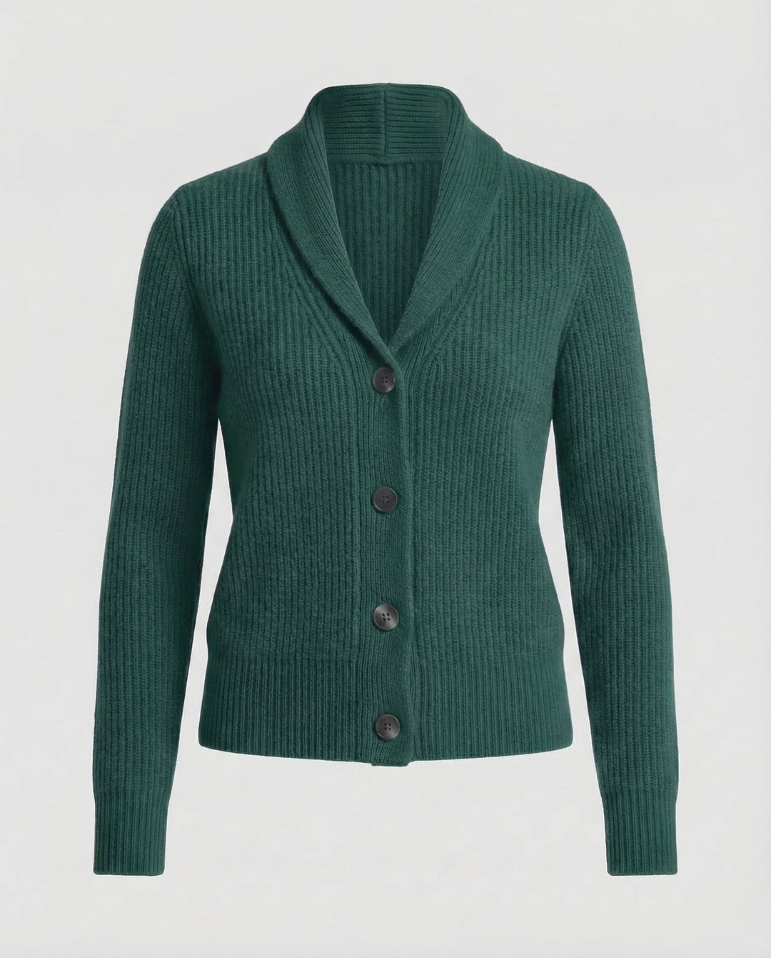 Aurora | Ribbed Shawl Collar Knit Cardigan