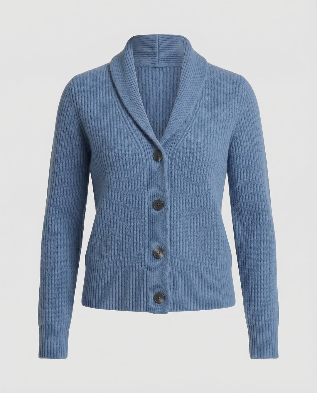 Aurora | Ribbed Shawl Collar Knit Cardigan