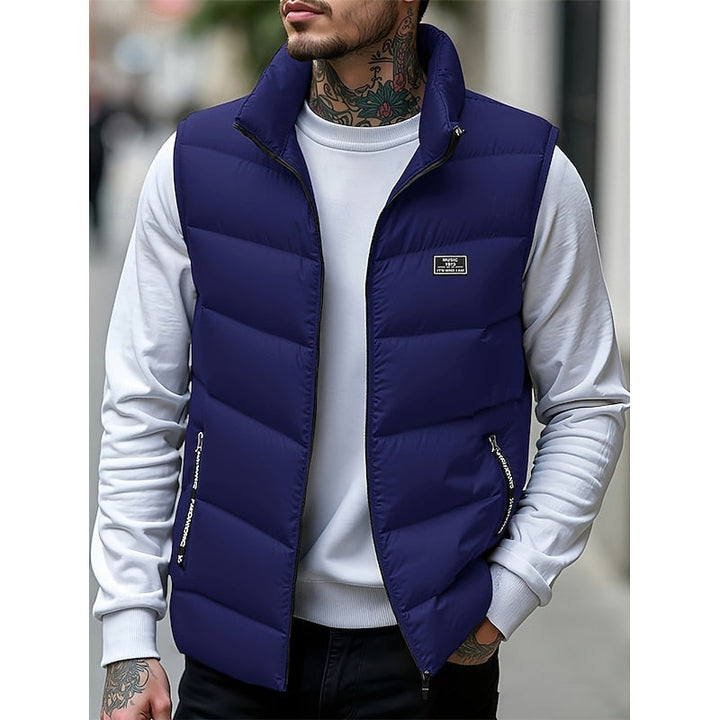 Men's Quilted Padded Gilet with Zip Pockets