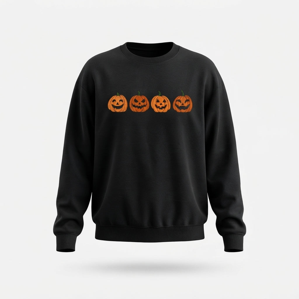 Women's Halloween Jack-O'-Lantern Crew Neck Jumper
