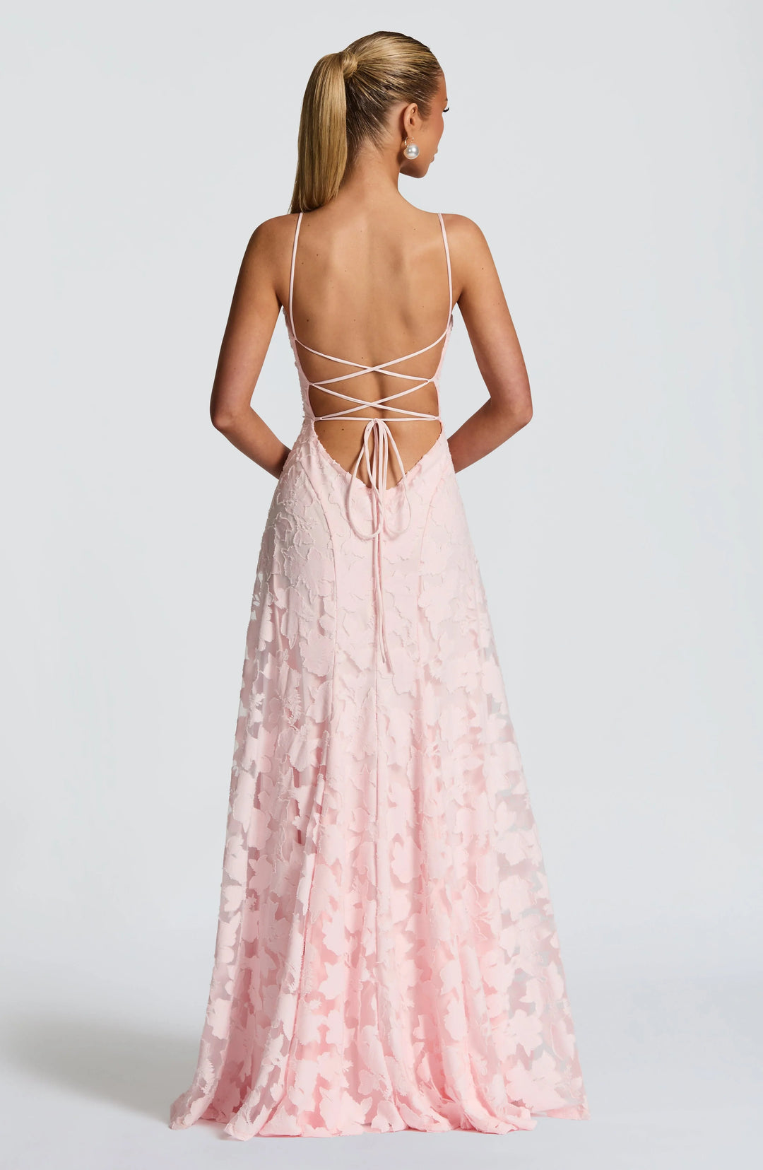 Women's Floral Textured Wedding Guest Maxi Dress
