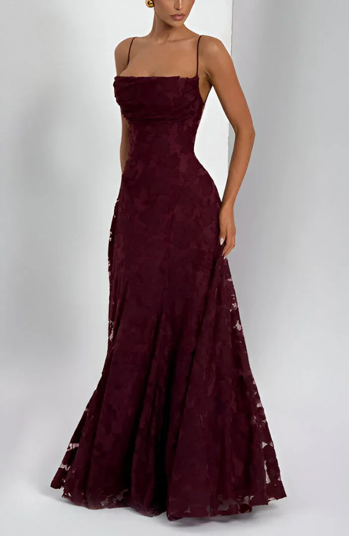 Women's Floral Textured Wedding Guest Maxi Dress