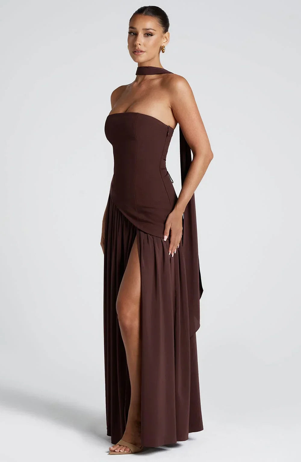 Women's Formal Maxi Dress with Thigh Slit