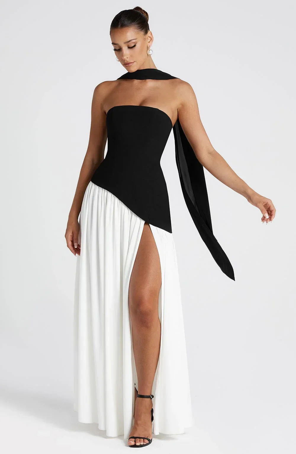 Women's Formal Maxi Dress with Thigh Slit