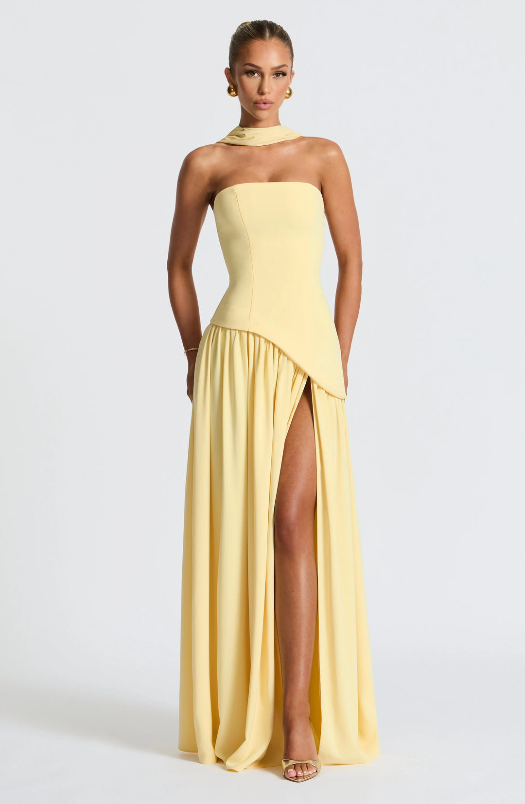 Women's Formal Maxi Dress with Thigh Slit