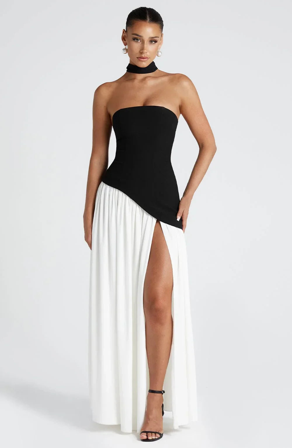 Women's Formal Maxi Dress with Thigh Slit