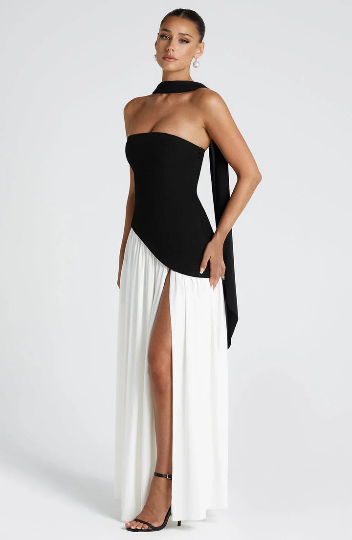 Women's Formal Maxi Dress with Thigh Slit