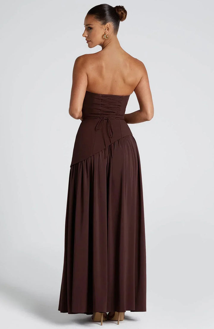 Women's Formal Maxi Dress with Thigh Slit