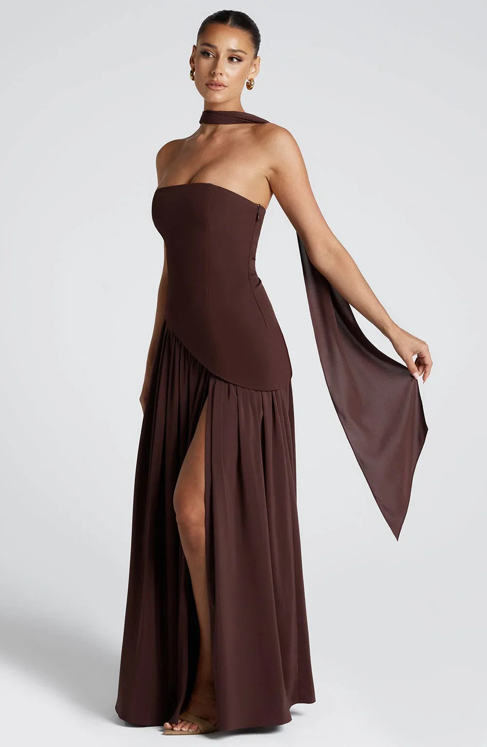 Women's Formal Maxi Dress with Thigh Slit