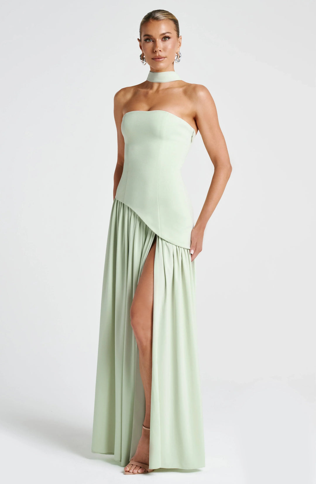 Women's Formal Maxi Dress with Thigh Slit