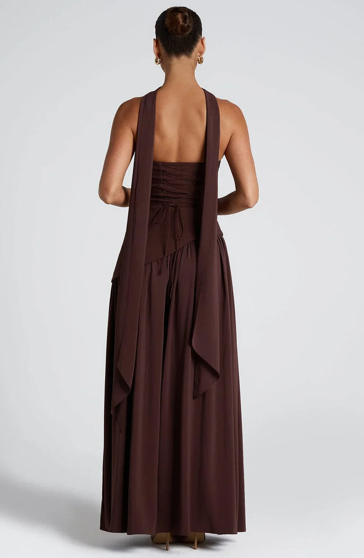 Women's Formal Maxi Dress with Thigh Slit