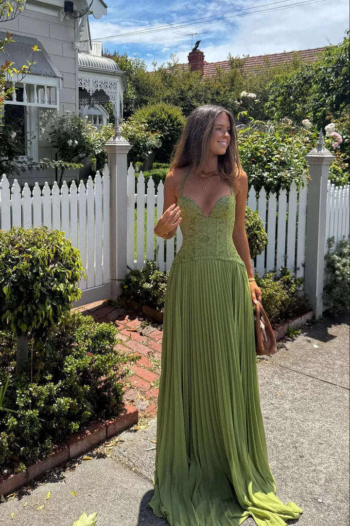 Women's Textured Lace Corset Maxi Dress