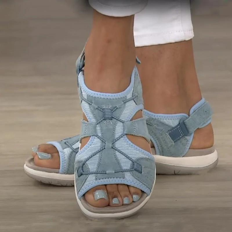 Women's Orthopedic Sandals with Bungee Lace Detail