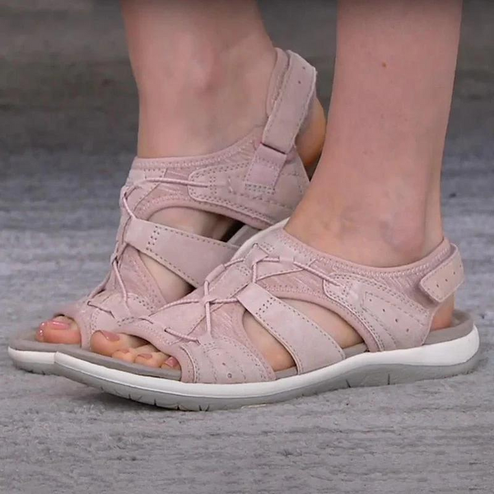 Women's Orthopedic Sandals with Bungee Lace Detail