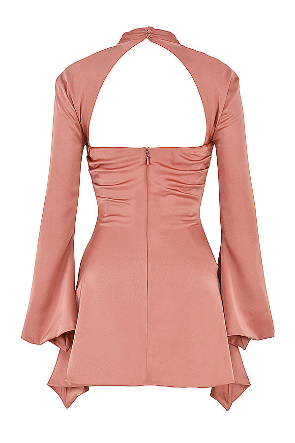 Celeste | Formal Cut Out Long Sleeve Mini Dress