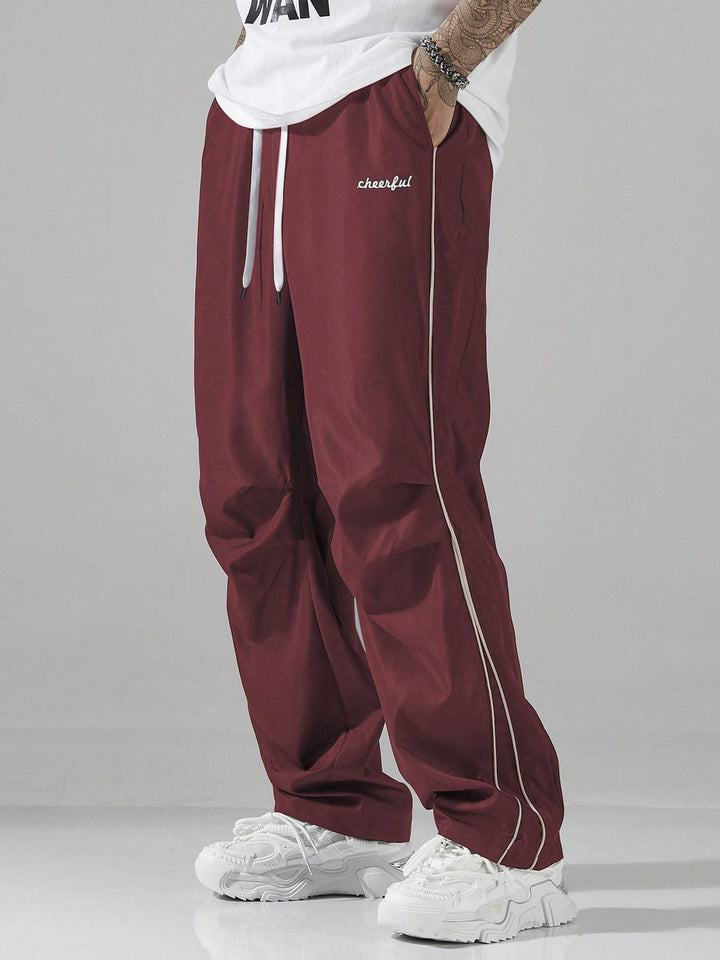 Relaxed Fit Drawstring Track Pants