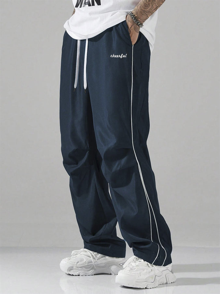 Relaxed Fit Drawstring Track Pants