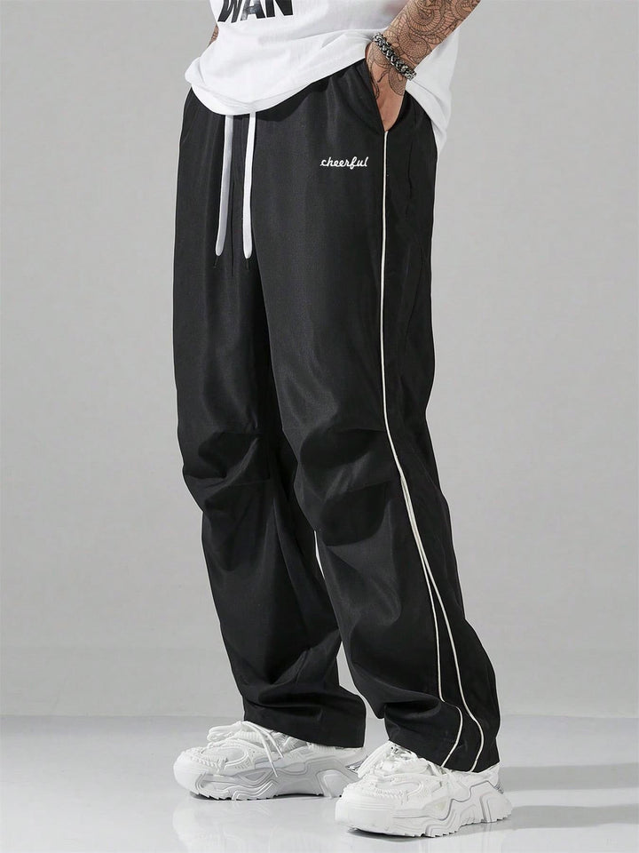 Relaxed Fit Drawstring Track Pants