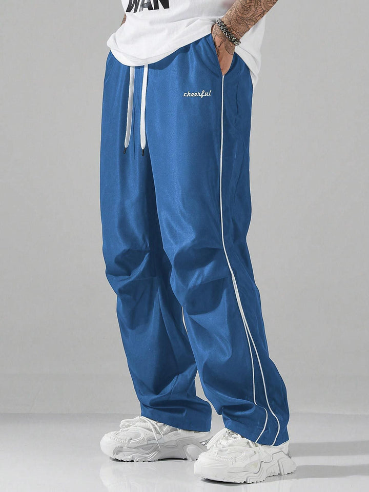 Relaxed Fit Drawstring Track Pants