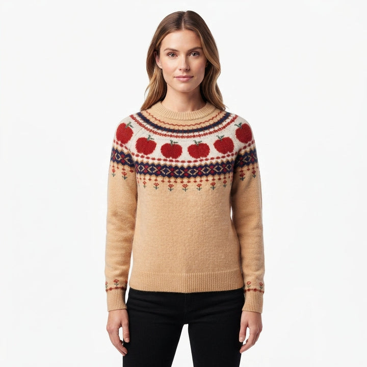 Women's Apple Fair Isle Knit Jumper