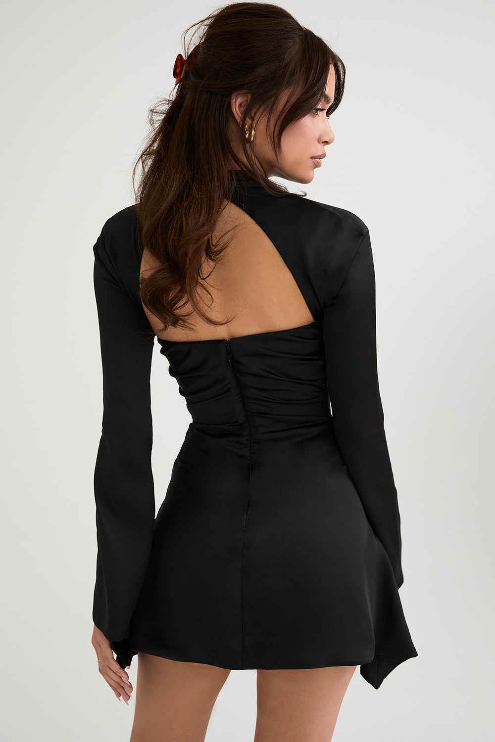 Celeste | Formal Cut Out Long Sleeve Mini Dress