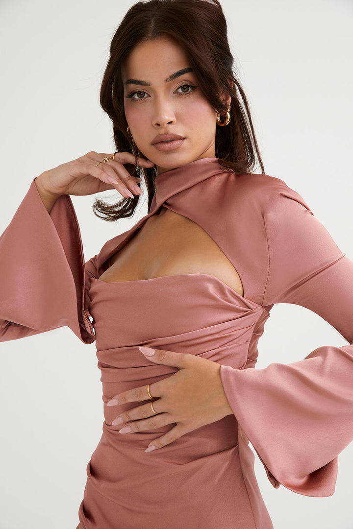 Celeste | Formal Cut Out Long Sleeve Mini Dress