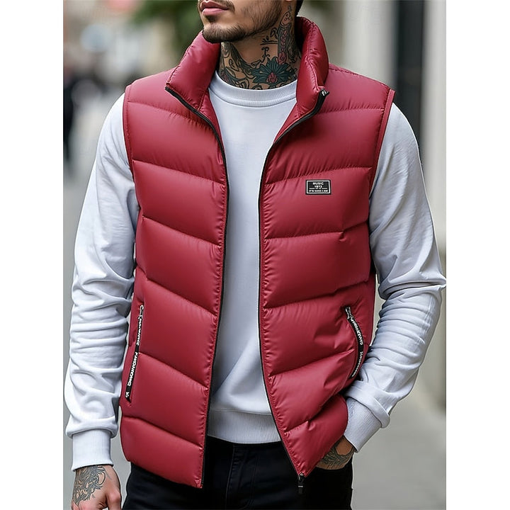 Men's Quilted Padded Gilet with Zip Pockets
