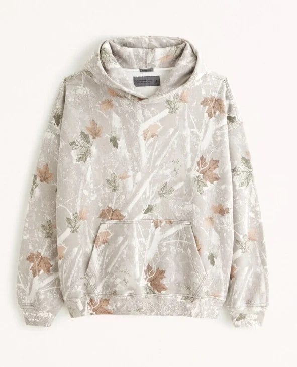 Men's Camouflage Print Pullover Hoodie with Kangaroo Pocket