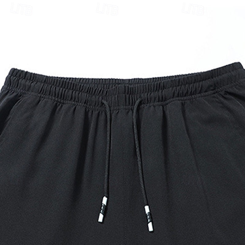 Men's Drawstring Wide-Leg Pants with Elastic Waist