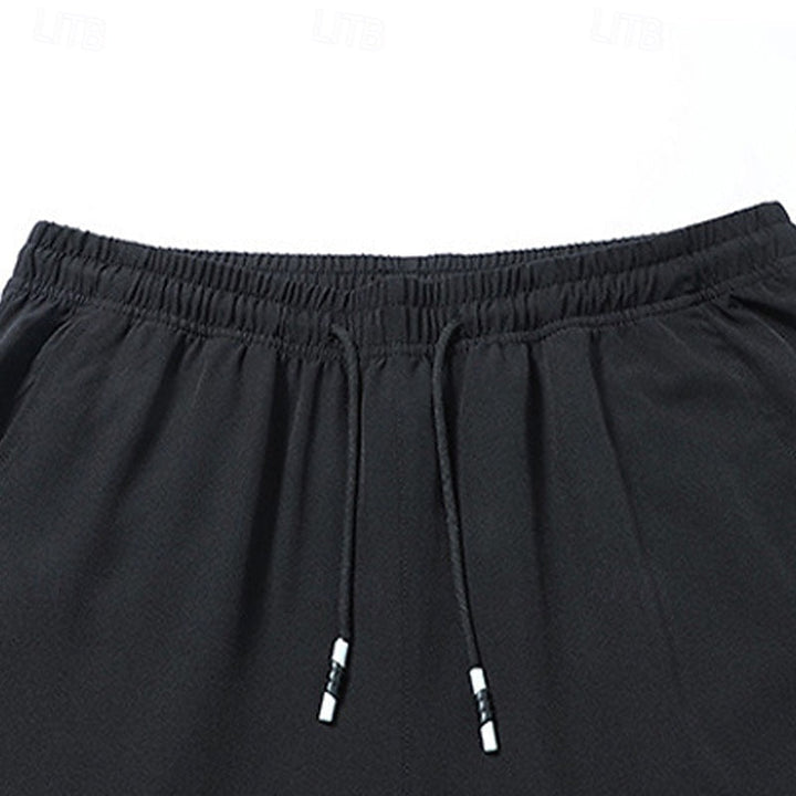 Men's Drawstring Wide-Leg Pants with Elastic Waist