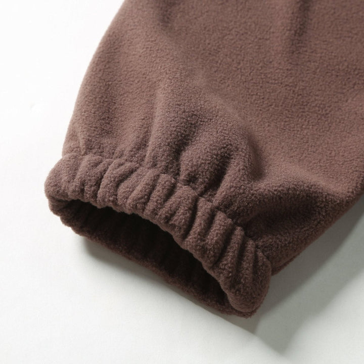 Men's Quarter-Zip Fleece Jumper with Ribbed Cuffs