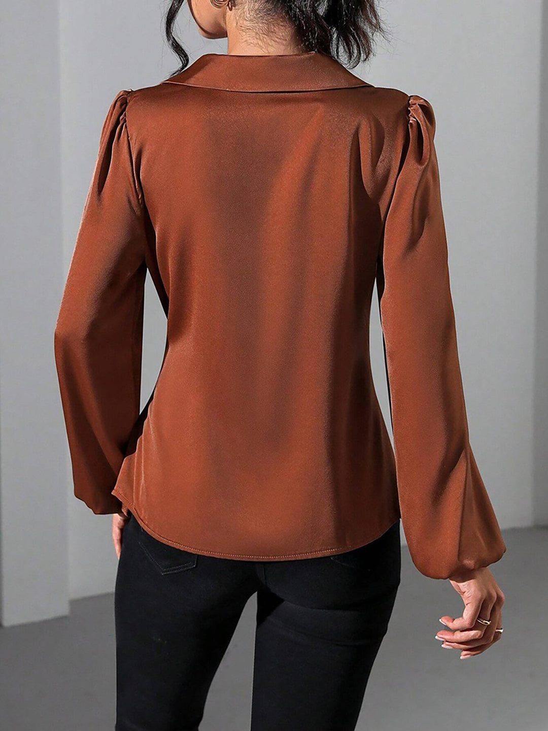 Satin Wrap Blouse for Women