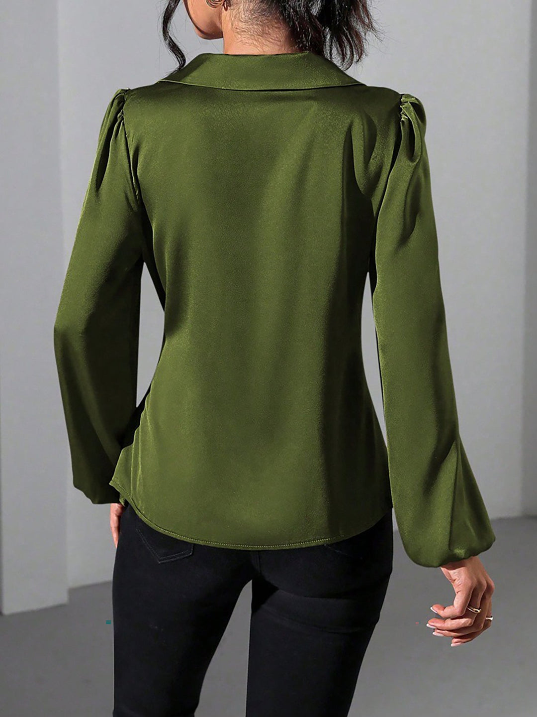 Satin Wrap Blouse for Women