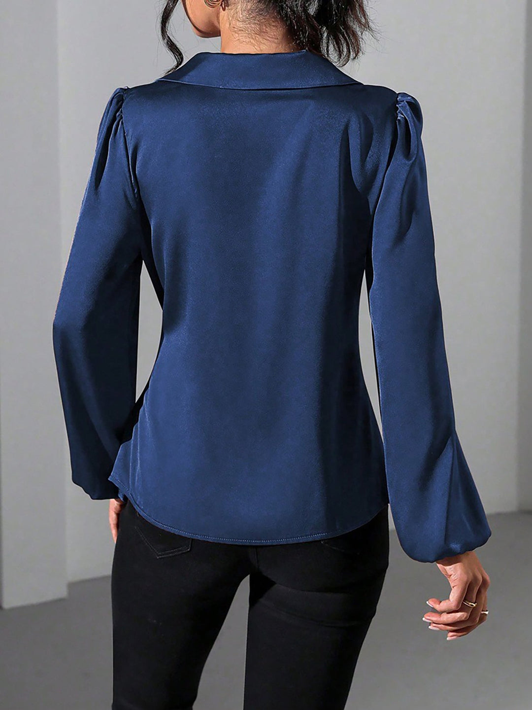 Satin Wrap Blouse for Women