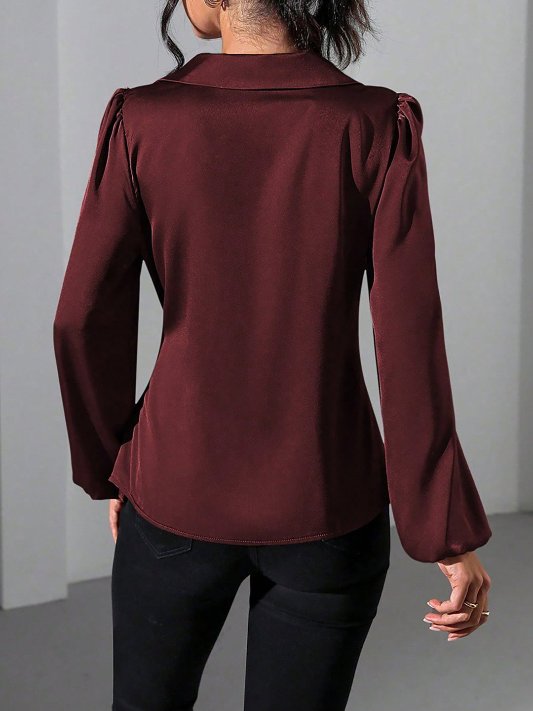 Satin Wrap Blouse for Women
