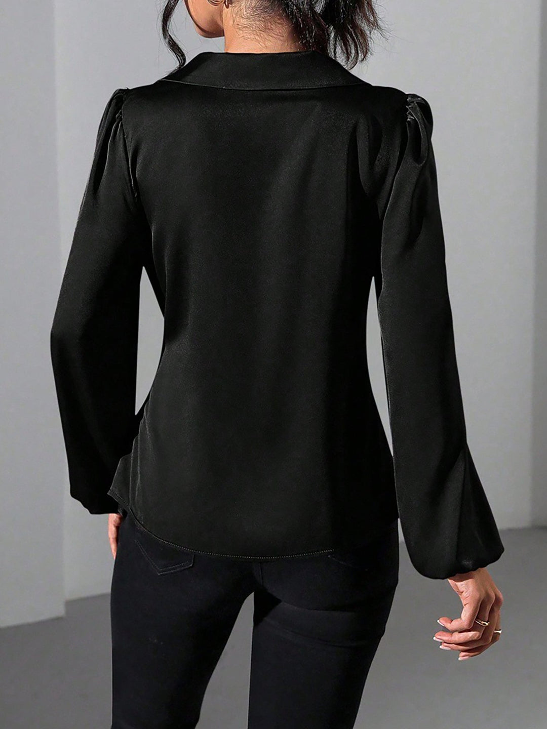 Satin Wrap Blouse for Women