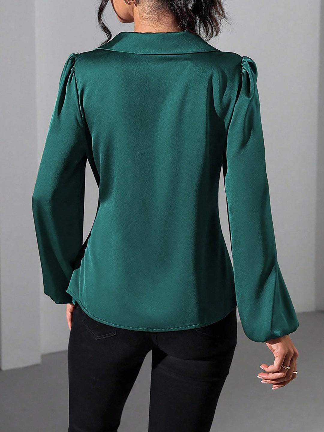 Satin Wrap Blouse for Women