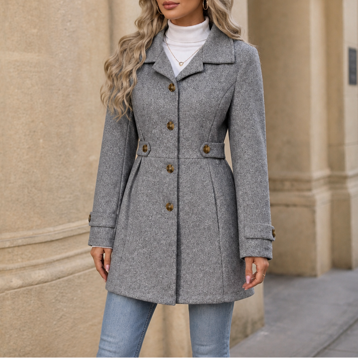 Women's Tailored Trench Coat with Notched Lapel
