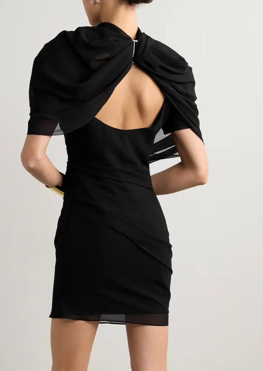 Sophia | Elegant High Neck Mini Cocktail Dress
