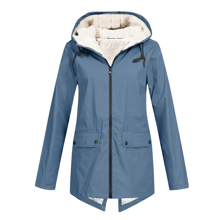 Sherpa Lined Hooded Rain Jacket
