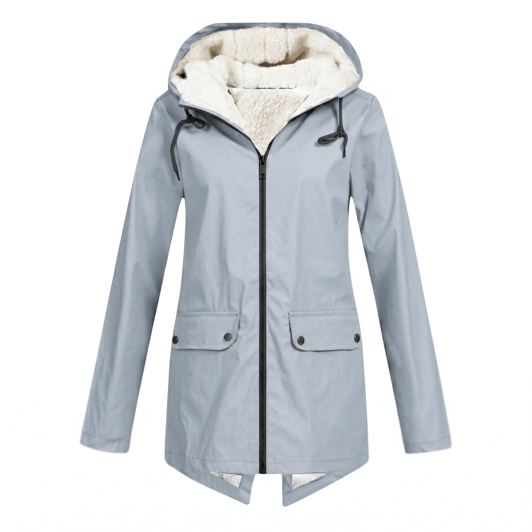 Sherpa Lined Hooded Rain Jacket