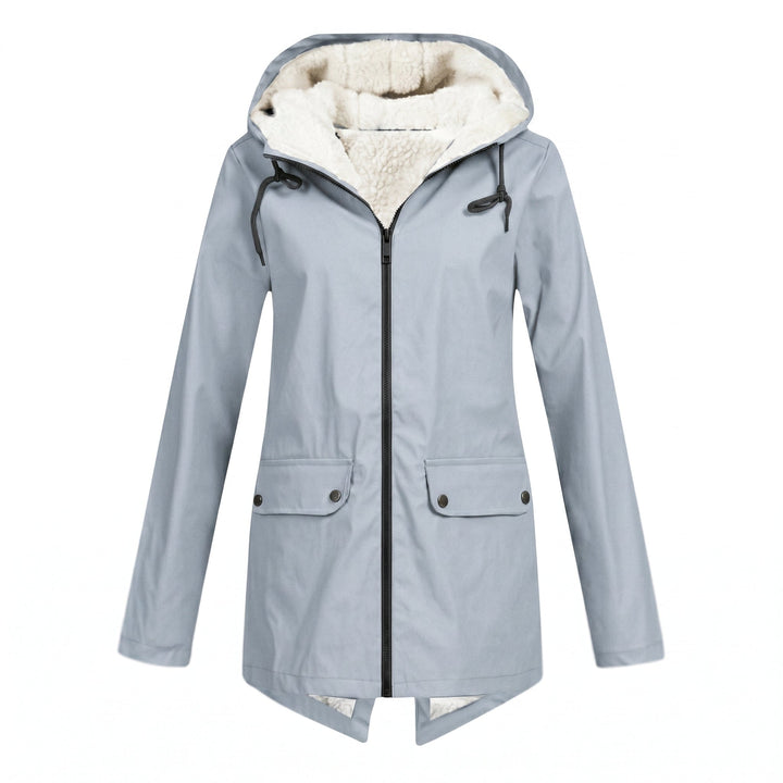 Sherpa Lined Hooded Rain Jacket