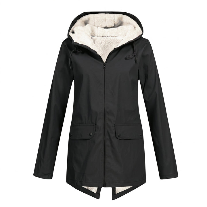 Sherpa Lined Hooded Rain Jacket