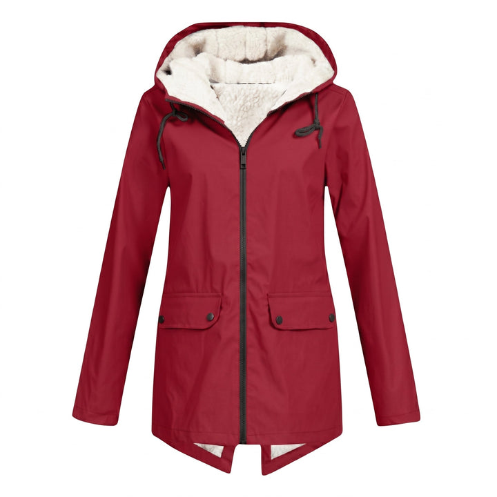 Sherpa Lined Hooded Rain Jacket