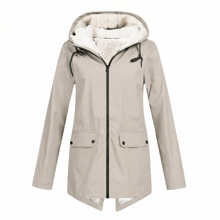 Sherpa Lined Hooded Rain Jacket