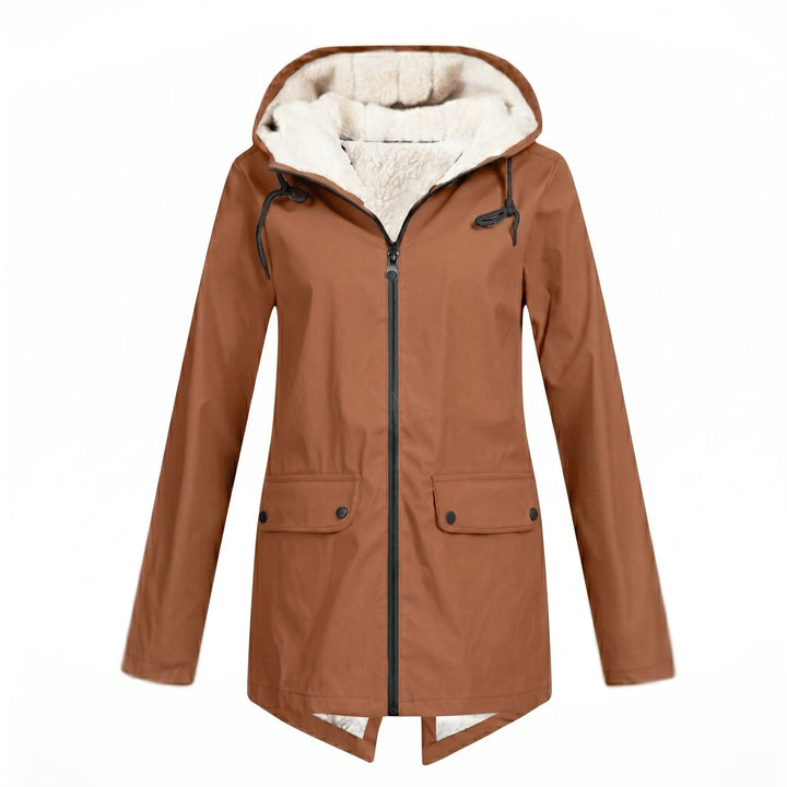 Sherpa Lined Hooded Rain Jacket