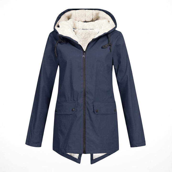Sherpa Lined Hooded Rain Jacket