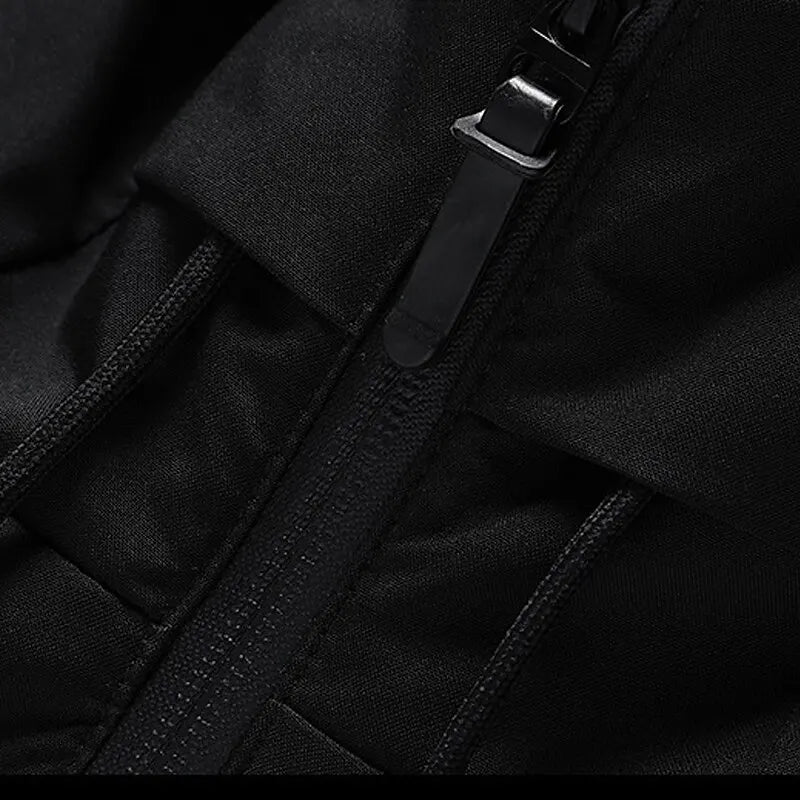 Men's Padded Puffer Jacket with Drawstring Hood